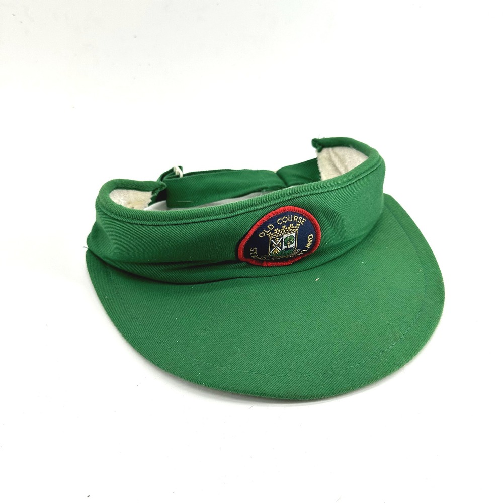 Vintage St Andrews Golf Visor Unisex OS Green Old Course Made in England Cotton